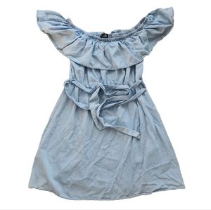 Bardot Denim off the shoulder dress medium